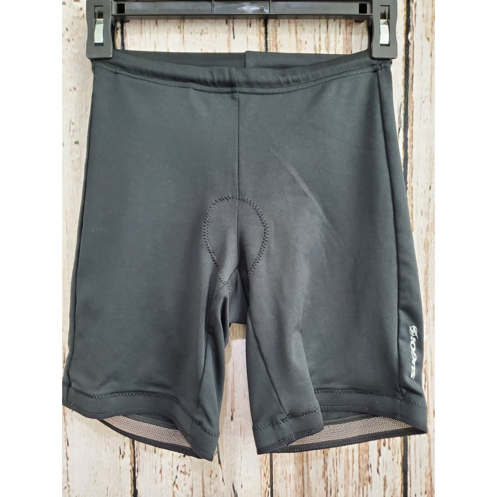 Sugio Small Athletic Black Spandex Biking Bicycling Spinning 14.5" Shorts EUC
